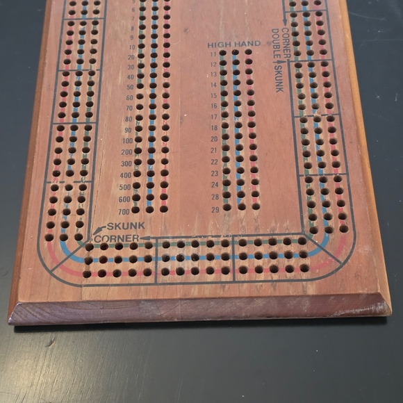 LL Bean Wood Cribbage Board with Pegs - Picture 4 of 9